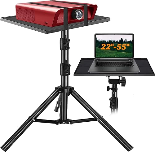 Soporte para proyector, trípode para laptop, altura ajustable de 22 a 55 pulgadas, trípode de proyector, trípode para proyector, equipo de DJ,
