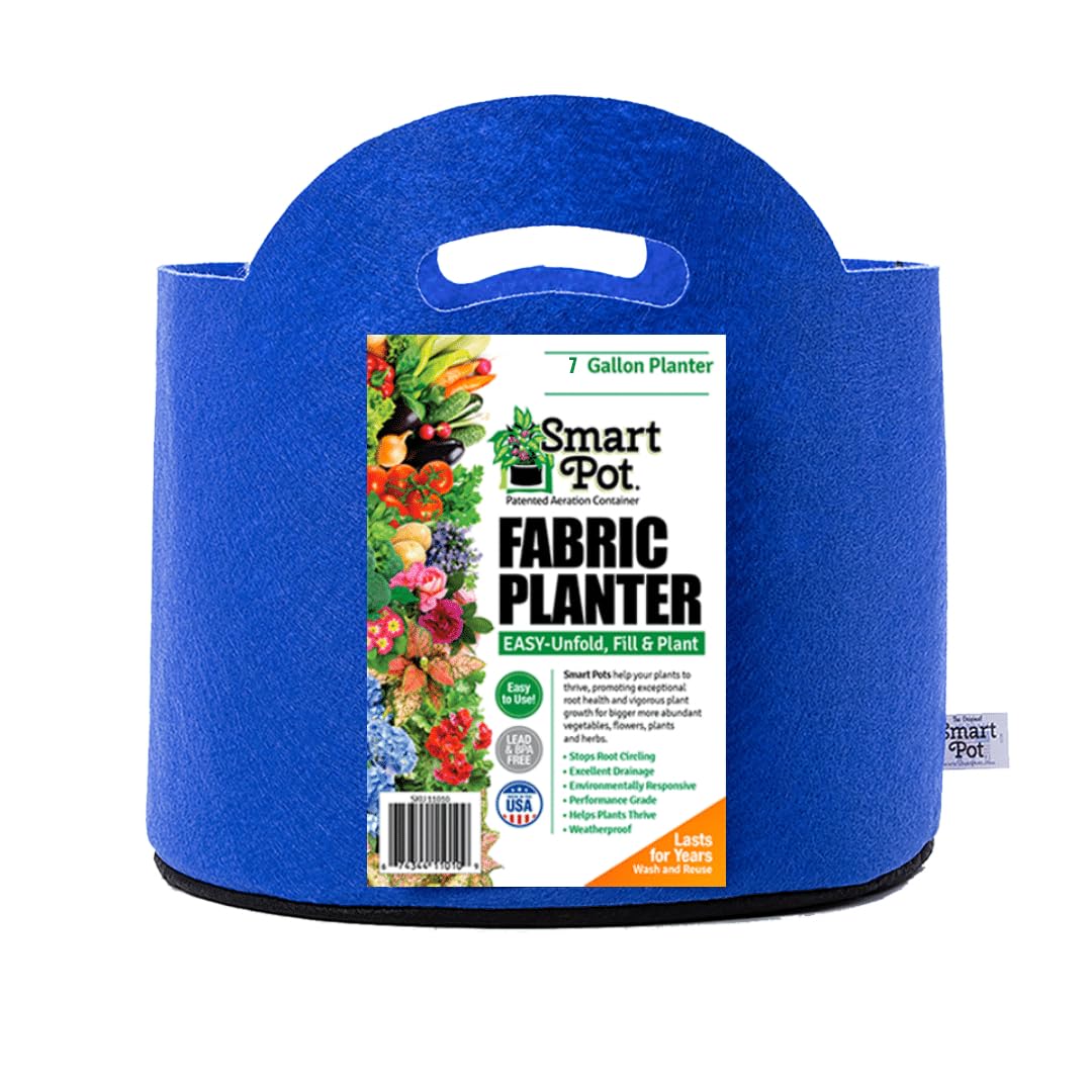 SMART POT 7-Gallon Soft-Sided Planter with Handles, Blue