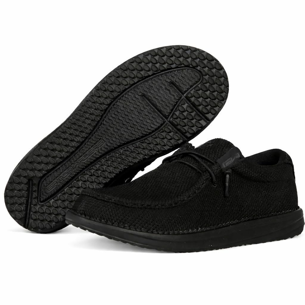 Gator Waders Mens Casual Shoes – Men's Loafers &amp; Slip-Ons Camp Shoes with No-Tie Laces -Arch Support Boat Shoes for Everyday Wear