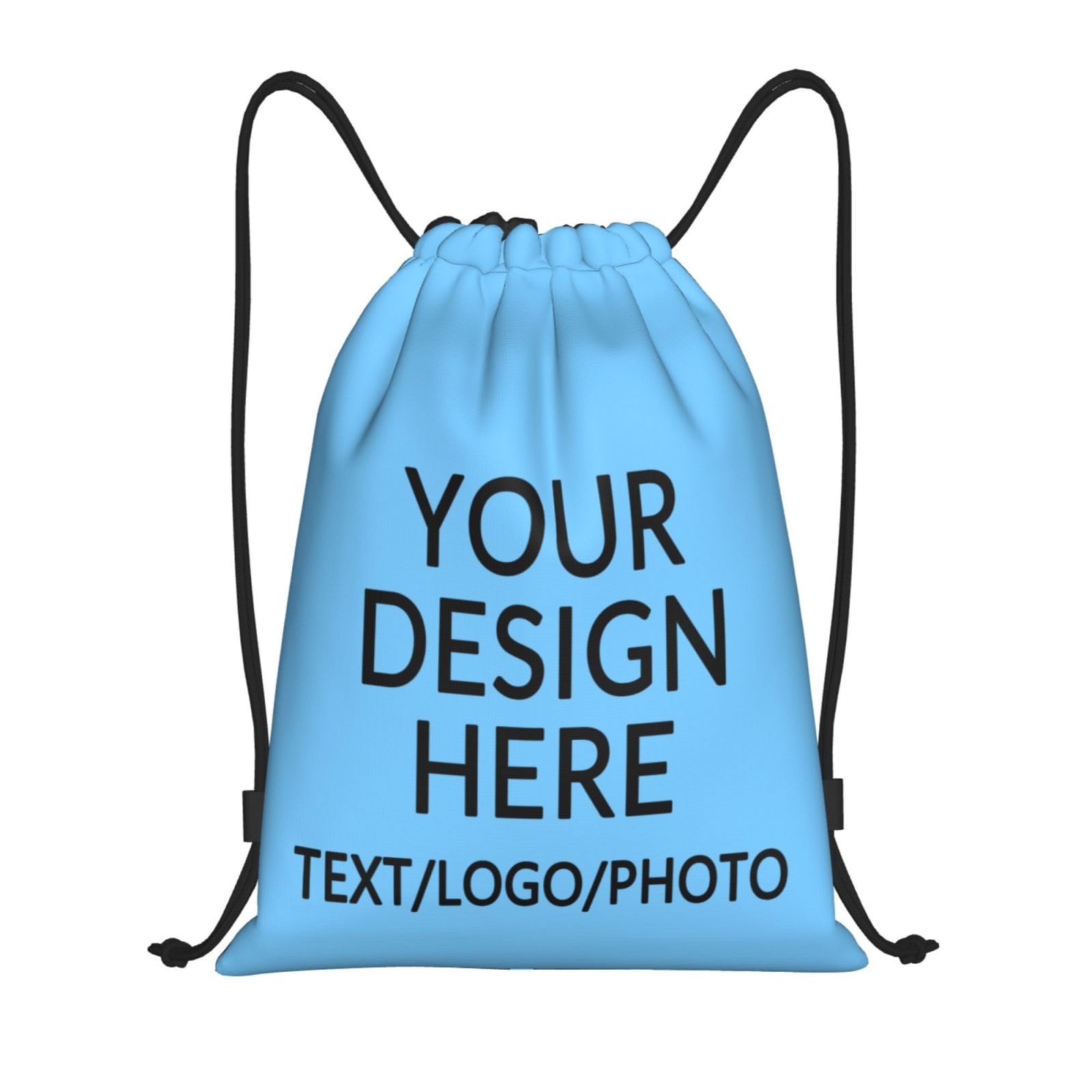 ROHBVMN Personalised Backpack in Bulk ADD Your Logo/Text custom Drawstring Bag for Men and Women, Swimming Bag,Sports Bag,Ideal for Sports and Leisure