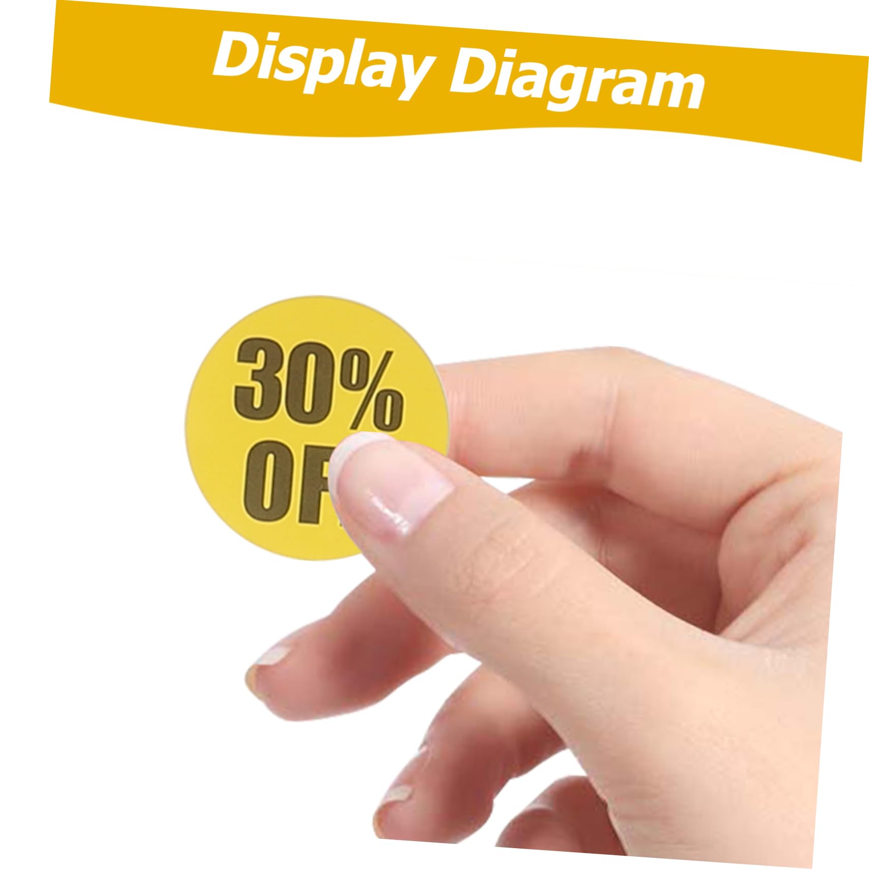 SEWACC 15 Rouleaux D'Autocollants Avec Logo Autocollants Ronds Colorés Cercle Pour Cent De Réduction Pour Petits Pour Magasins De