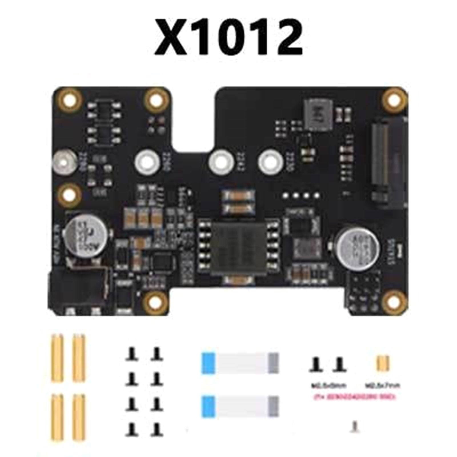 Generisch X1012 - Scheda di espansione Power Over Ethernet, inferiore, con custodia | Scheda disco PCIe a NVMe States per 2230 / 2242 / 2260 / 2280, modulo di espansione Ethernet per 5, supportato