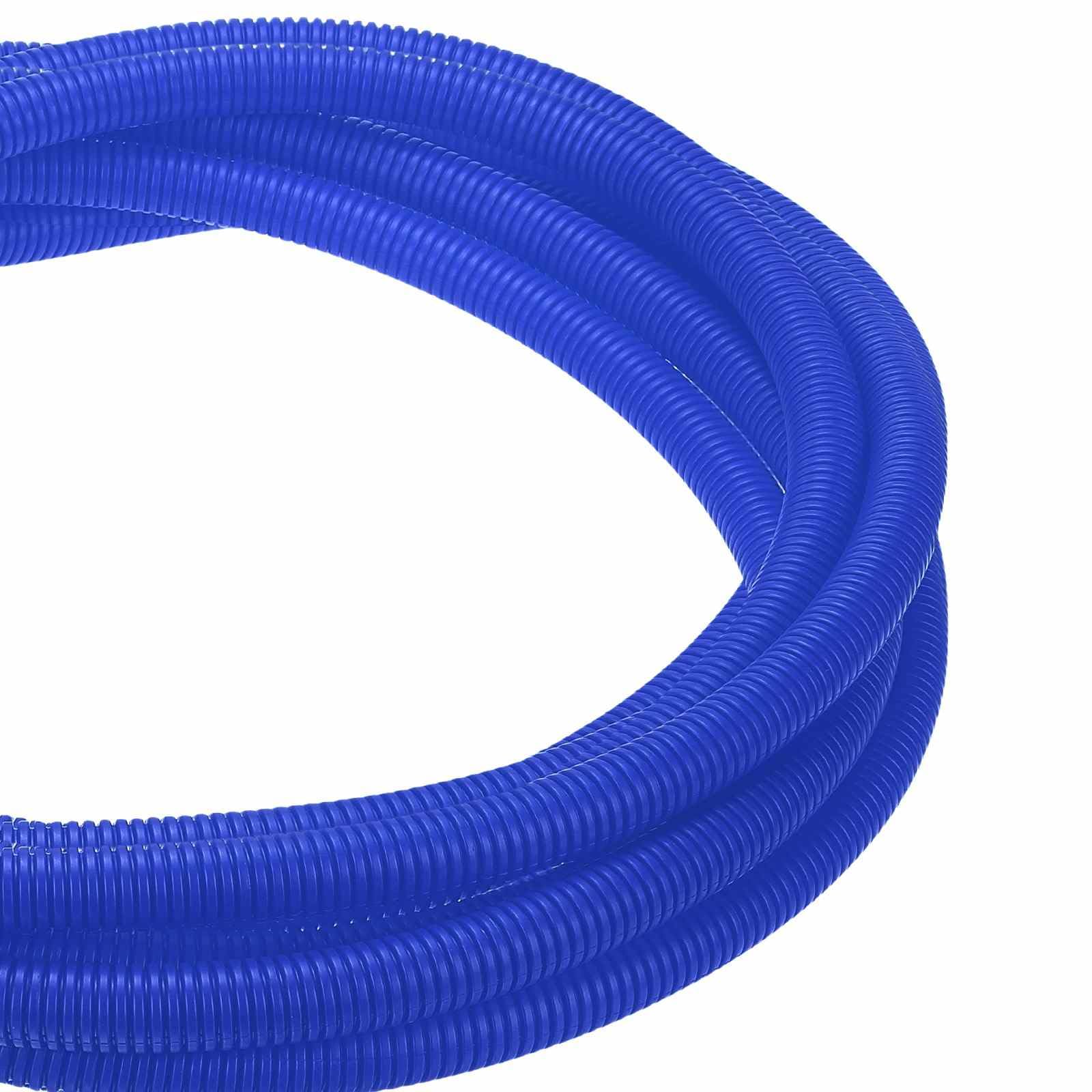 DMiotech 100ft Wire Loom Split Tubing 5/8 Inch, Cord Protectors from Pet Flexible Conduit Cable Management for Office Home Garden, Blue