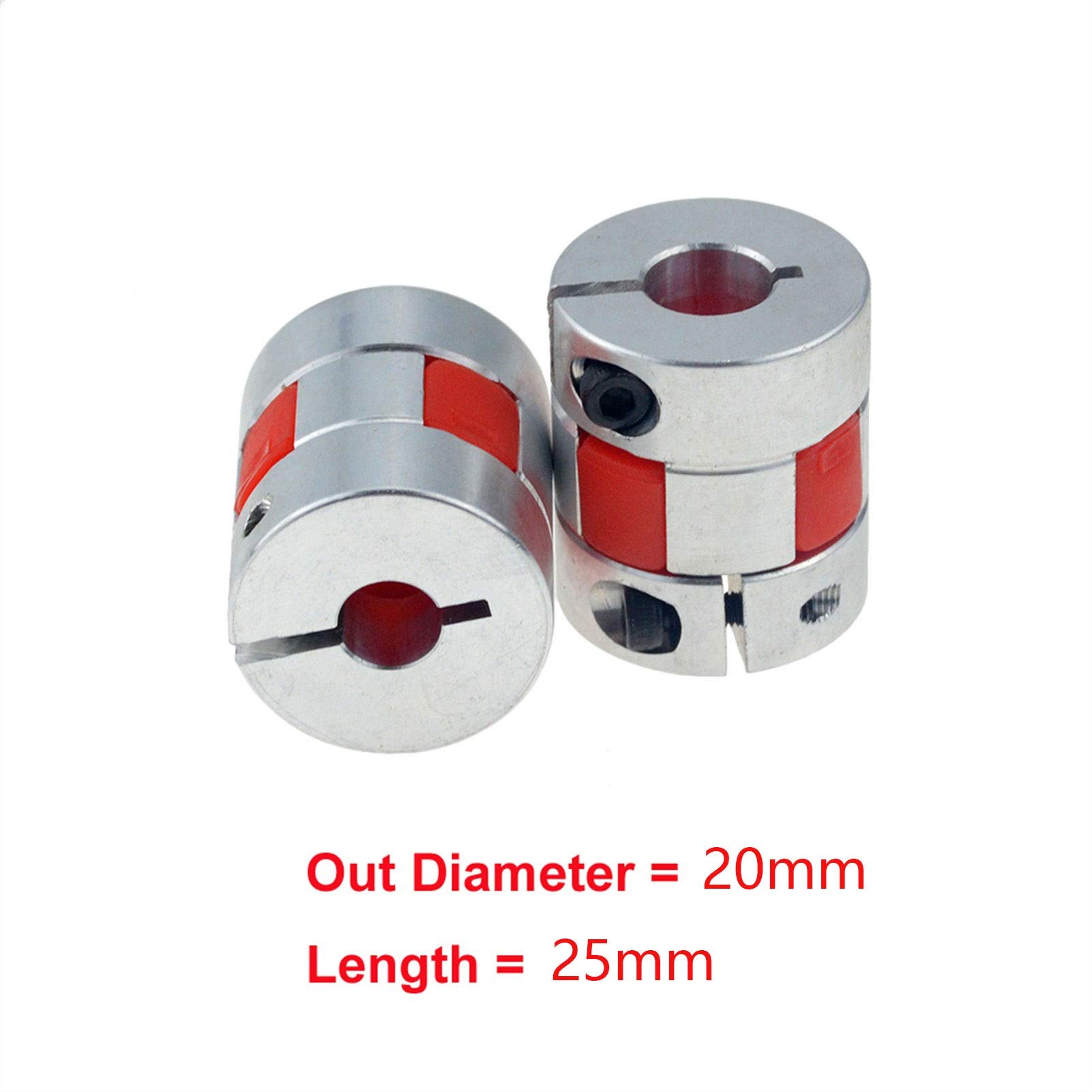 BREAKA Acoplamientos Flexibles de Ciruela de 4 Piezas, tamaño 5 * 8 mm, diámetro Exterior 20 mm, Longitud 25 mm, utilizados principalmente for conectar Motores, Motores Paso a Paso, etc.