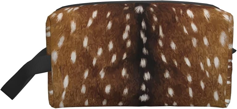 Deer Hide Print Travel Toiletry Bag For Men Women - Hanging Toiletries Bag Water Resistant Travel Bag For Toiletries Accessories