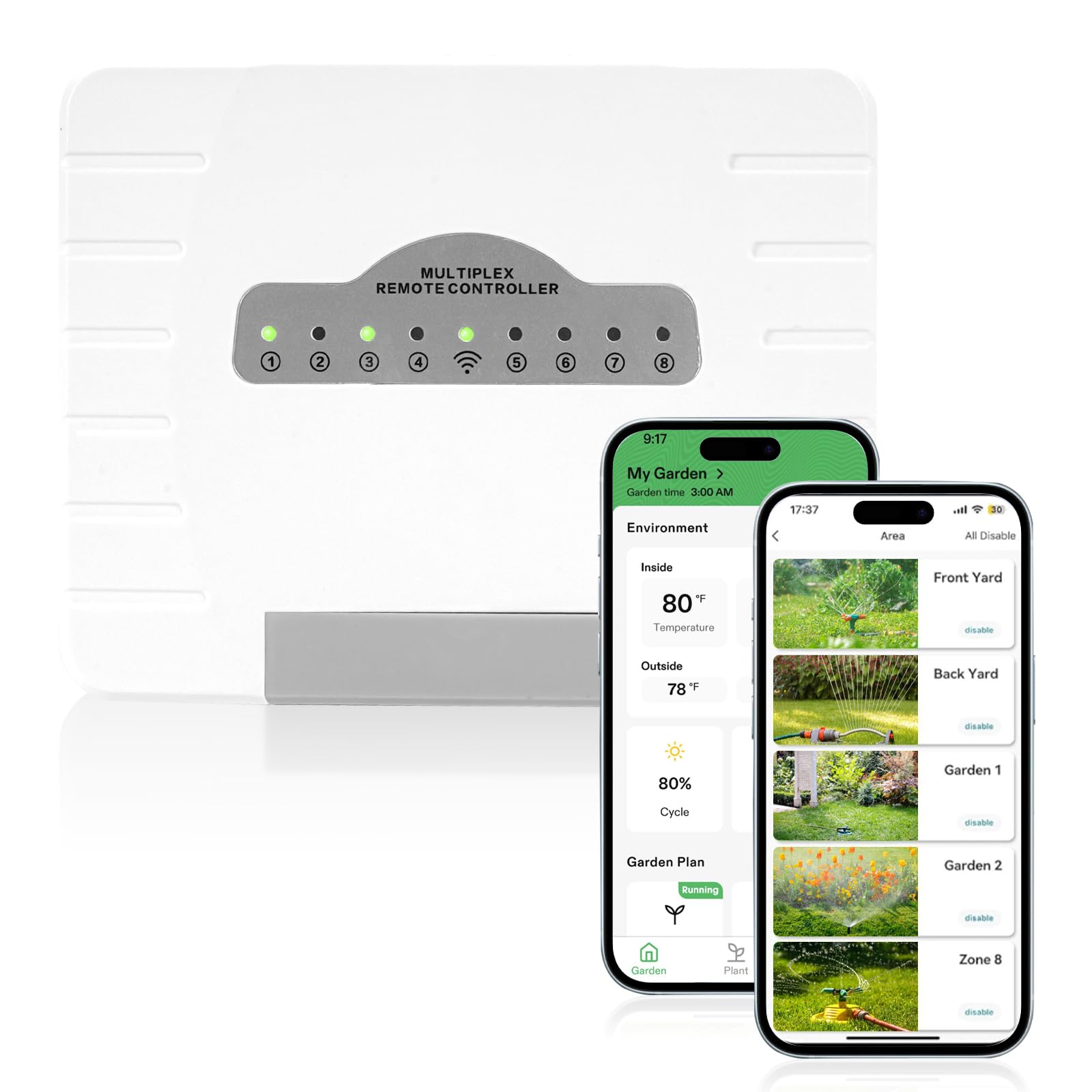 HRepair 8-Zone WiFi Smart Sprinkler Controller main unit