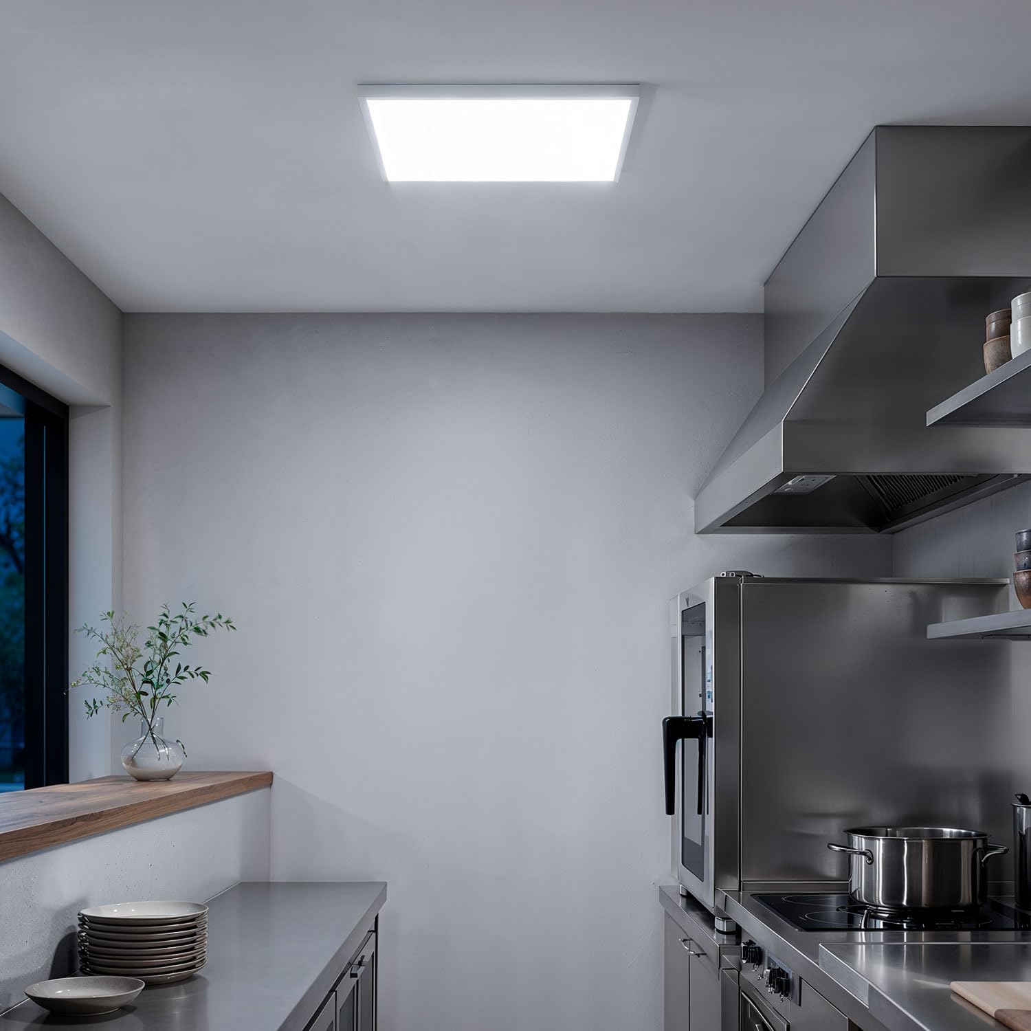 LEDKIA Plafonnier LED Carré 48W 600x600 mm 6000K Blanc froid