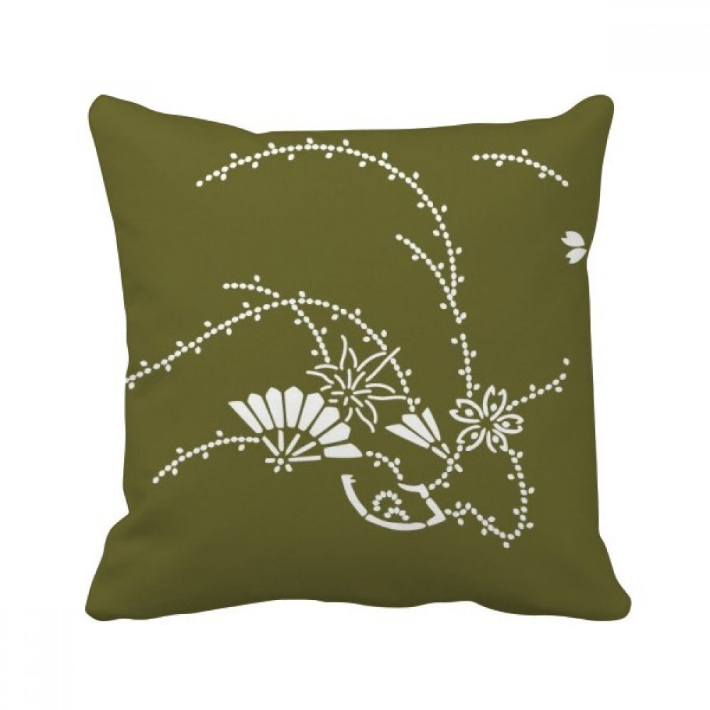 Peinture japonaise coussin carré multicolore pour canapé salon