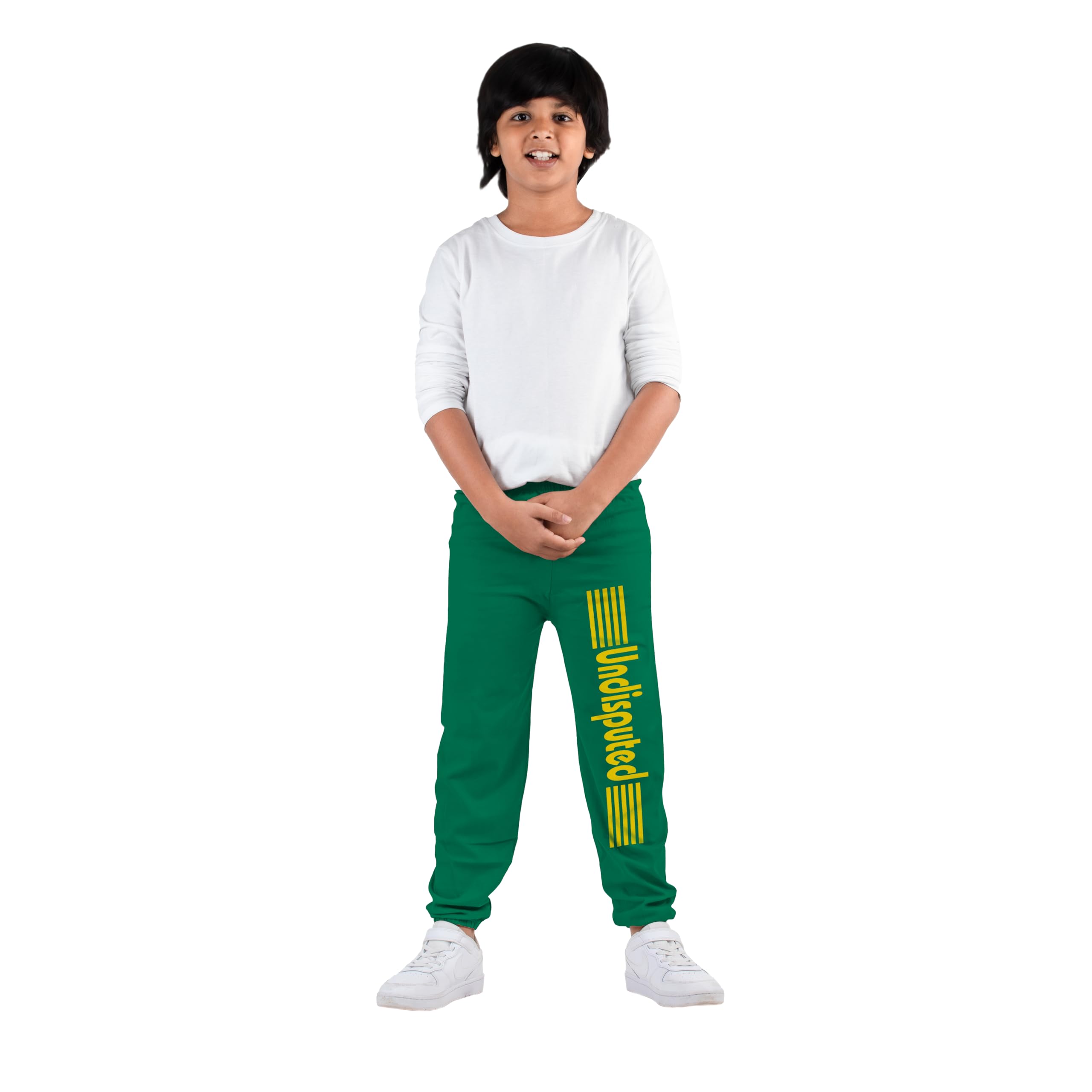 KYDA KIDS Pantalones deportivos sueltos de tiro medio 100% algodón para niño (paquete de 5)