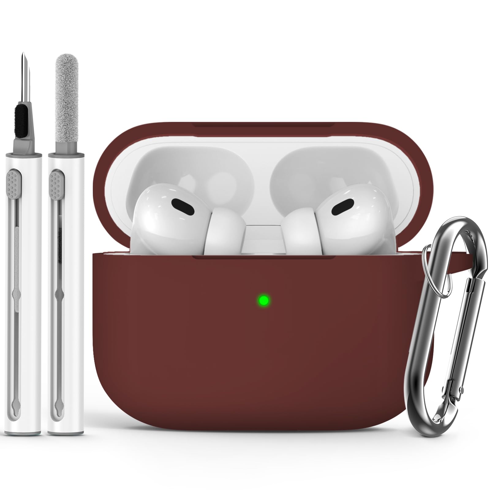 Ljusmicker for AirPods Pro Case Cover with Cleaner Kit,Soft Silicone Protective Cases for Apple AirPods Pro 2nd/1st Generation for Women Men,AirPods