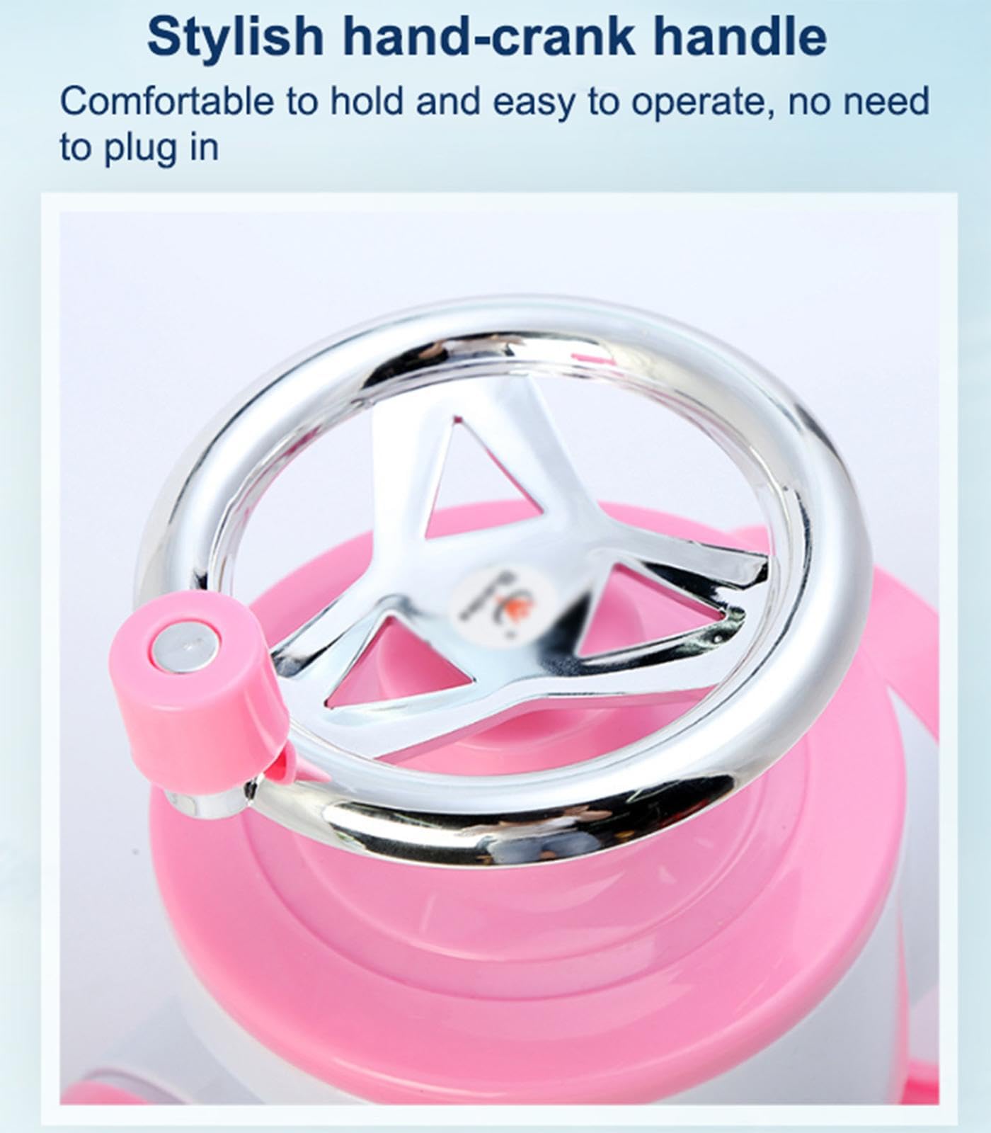 Máquina pequeña para raspar Hielo y Hacer Conos de Nieve, portátil, rotativa y Manual, Ideal para el hogar, Viajes y Exteriores. Fácil de Usar.