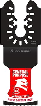 Diablo AMPED Demo Demon Universal Fit Carbide Oscillating Blade for General Purpose Cuts - 1-1/4" Cutting Width, 1-1/2" Cutting Depth, 3-Pack - DOU125CGP3
