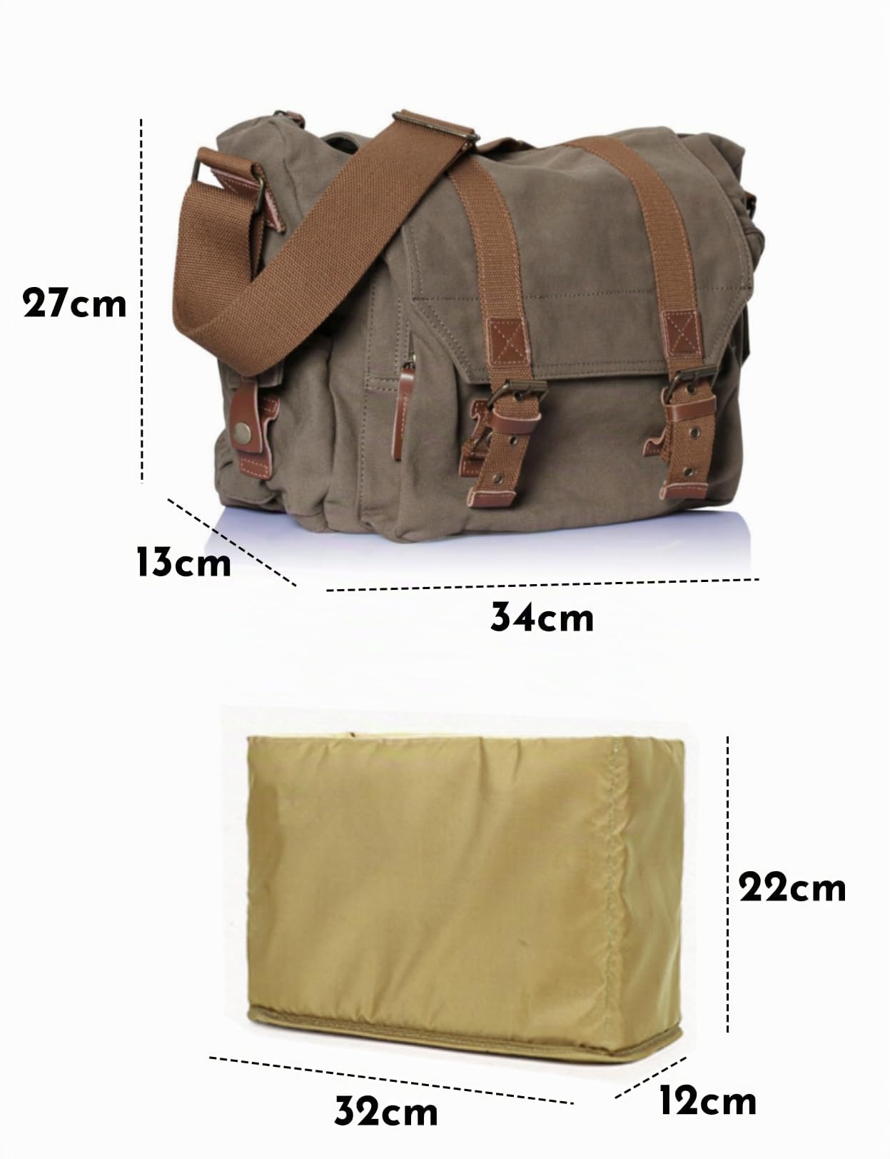DRF BG22 - Custodia in tela per computer portatile da 13,3"