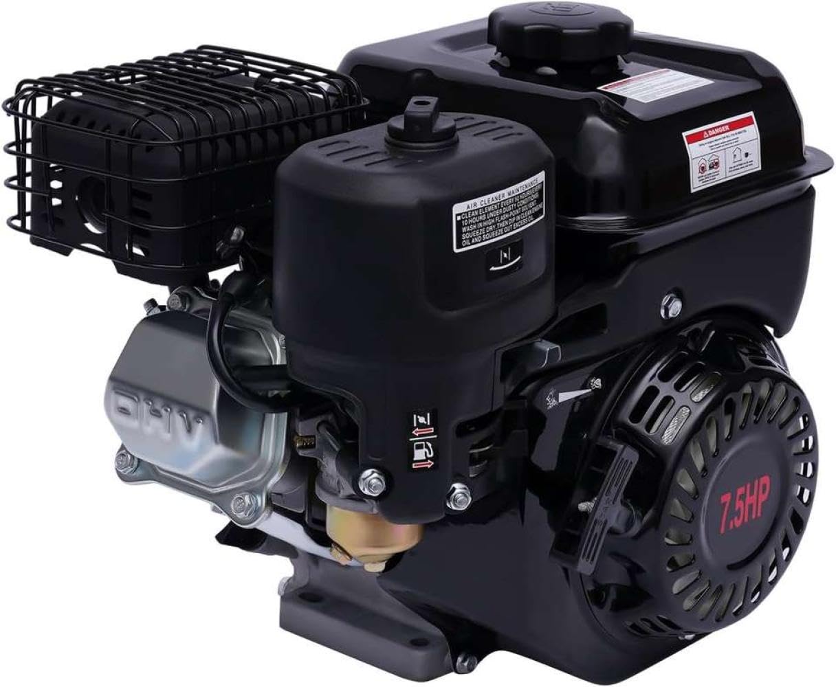 Motor de gasolina de 4 tiempos, 212cc, 7,5HP, Kart, arranque por cuerda, Motor de bicicleta con sistema de refrigeración por aire y filtro de aire