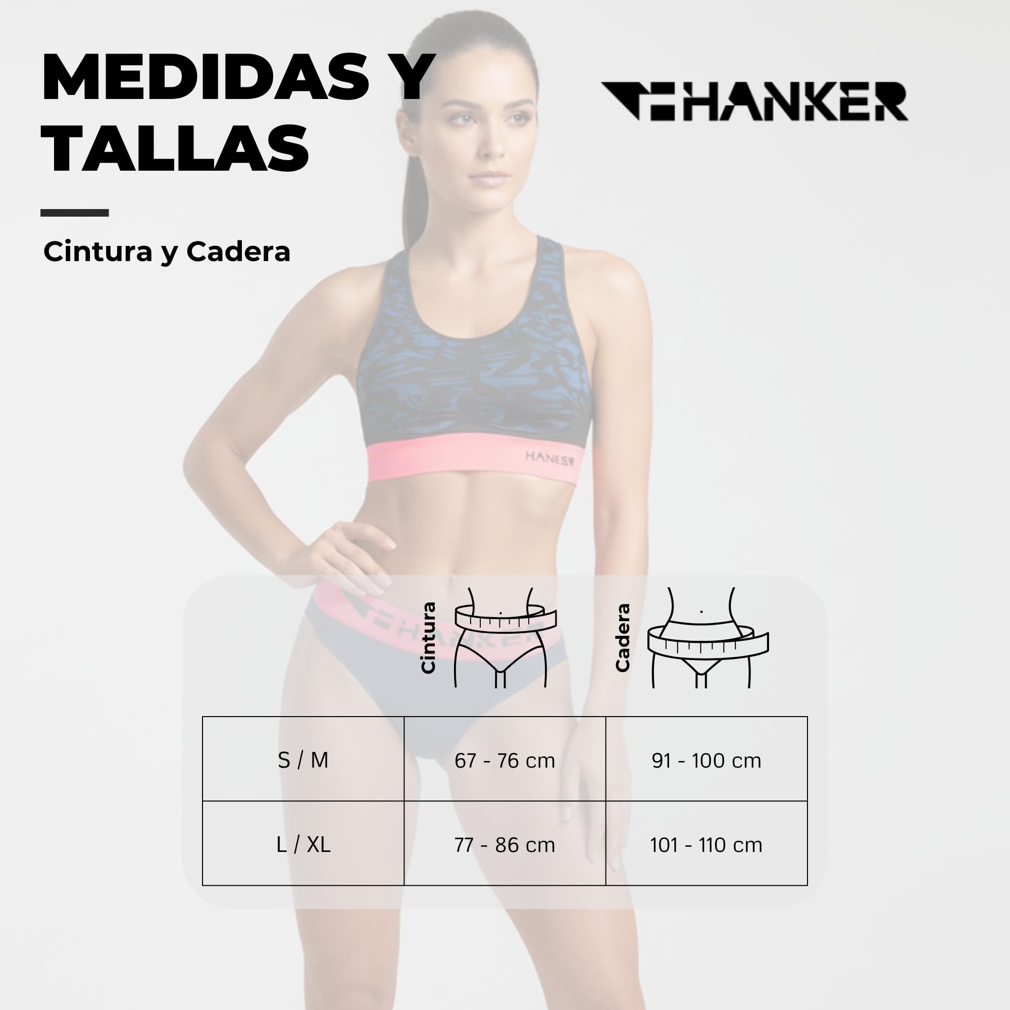 HANKER Braga Bikini Deportivo para Mujer Sin Costuras Transpirable