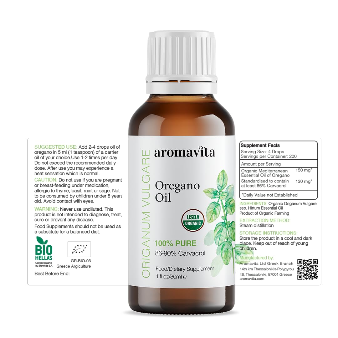 Oil of Oregano Drops, 100% Pure, 86-90% Carvacrol, 1 fl oz (30 mL) — Amazon image 2