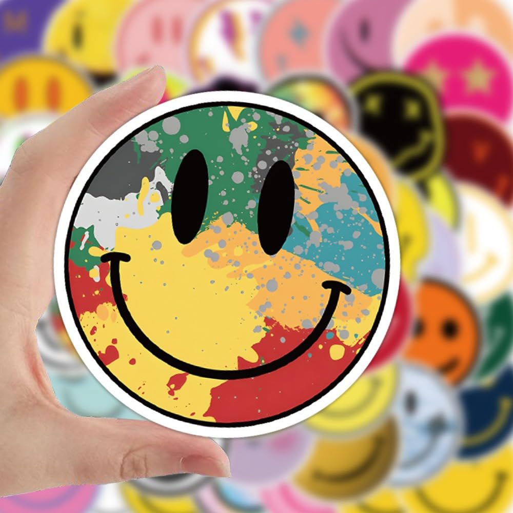 100PCS Smiling Stickers, Cute Water Bottle Stickers for Kids for Teaching Rewards Notebooks, Stationery, Luggage - Image 2