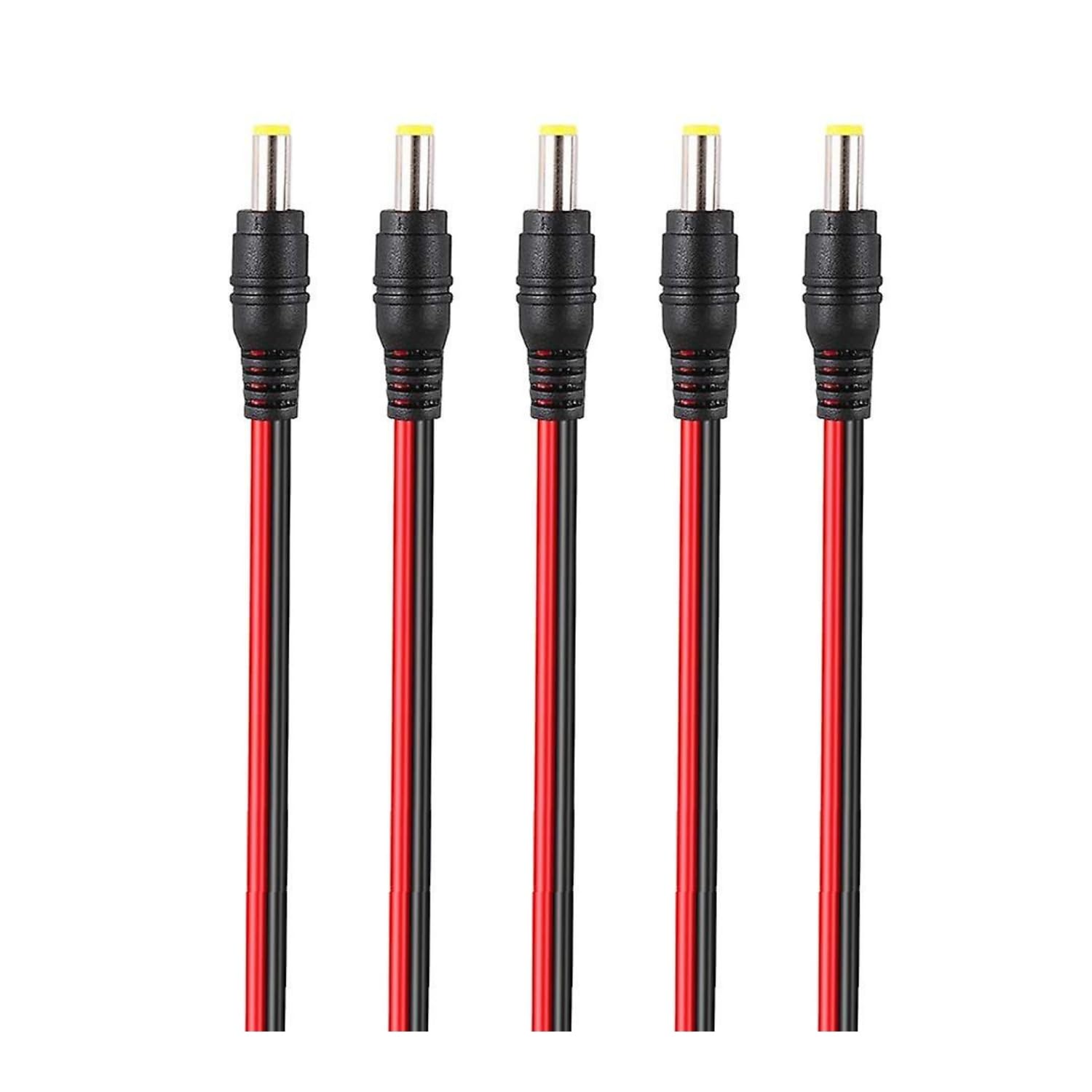 Gajrup DC Power Cable 12V 5A Male DC Power Plug Adapter Connector Copper Wire Red - Pack of-5-image-41