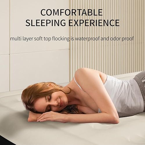 Miniatura 4 de Colchón de aire Queen con bomba incorporada - Cama inflable mejorada, 2 minutos autoinflable rápido con doble cámara de aire, 16 pulgadas650 libras