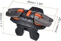 Vista 2 de MECCANIXITY Controlador de juego móvil con disparador de juegos, 1 par de llaves de fuego de un solo disparo de seis dedos, color negro universal