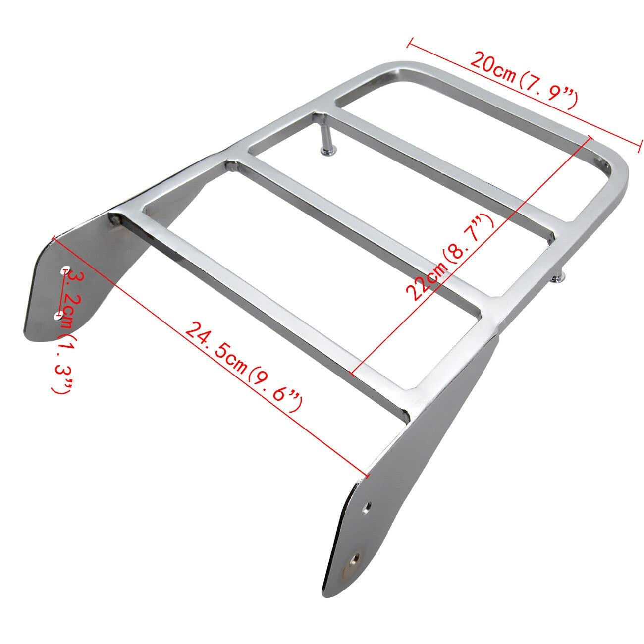 Porta Bagagli Per Yamaha Per V-Star 400 650 1100 Per Classic Per XVS 1998-2011 Posteriore Del Motociclo Per Sissy Bar Portapacchi Chrome Schienale Staccabile Portabagagli