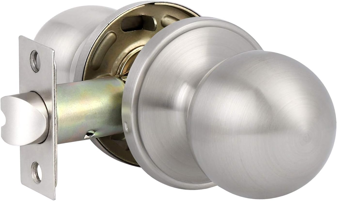 Knobonly 1 Pack Entrance Door Knobs Lockset with Keys Exterior Door
