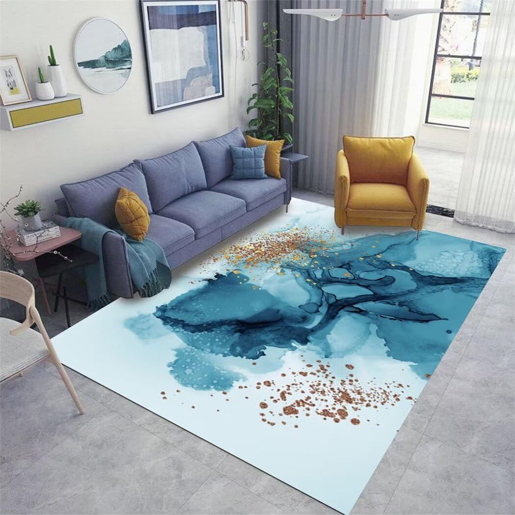 Tapis chambre à coucher 80x120 abstrait et doux pour salon moderne