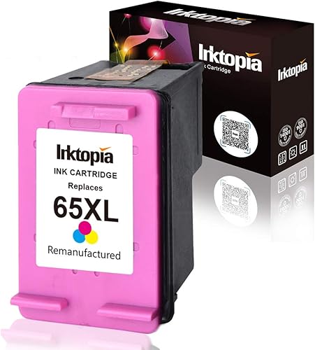 Inktopia Repuesto remanufacturado para HP 65 65xl cartucho de tinta con chip actualizado utilizado en impresoras HP Envy 5055 5052 Deskjet 2655 3755