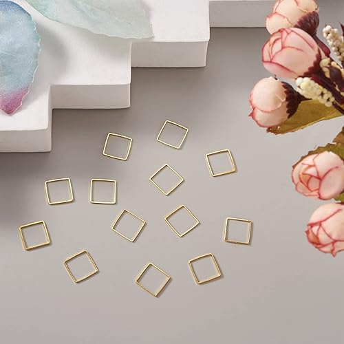 Vista 135 de FASHEWELRY Anillos de acero inoxidable 70cs con eslabones de corazón, 4 tamaños, de metal con forma de corazón, bisel abierto, conectores