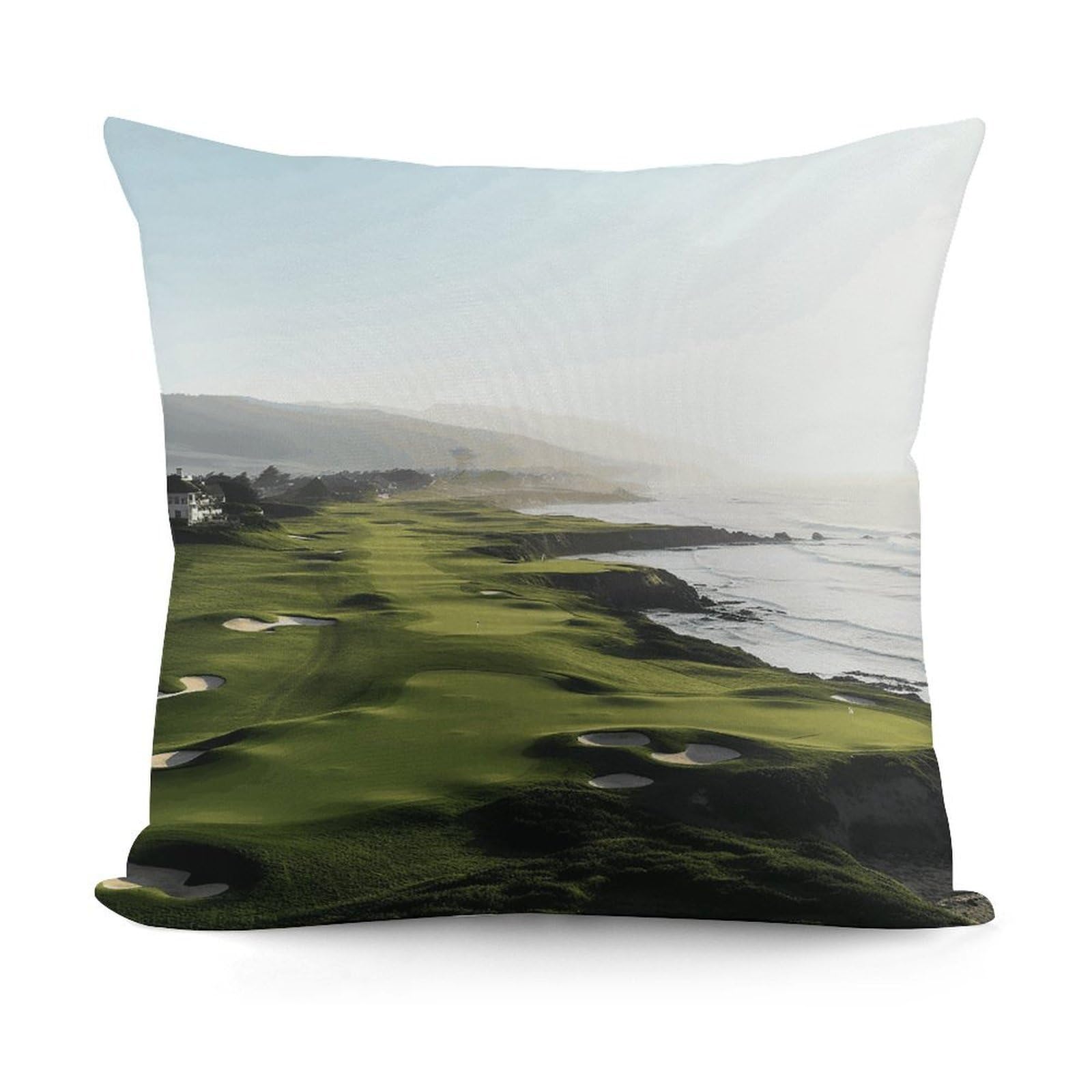Adfgyerh Style Seaside Golf Course Decorative Pillow Covers, Throw Pillow Covers Soft For All Seasons, Pillowcases For Couch Living Room Sofa Bedroom 18X18 Inch