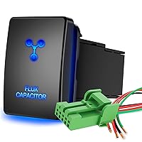 Vista 13 de Nilight Interruptor de Batería de Botón de Encendido/Apagado AUX 12V con Cable Conector Kit de Reemplazo de 1.28" x 0.87" para Toyota Sequoia