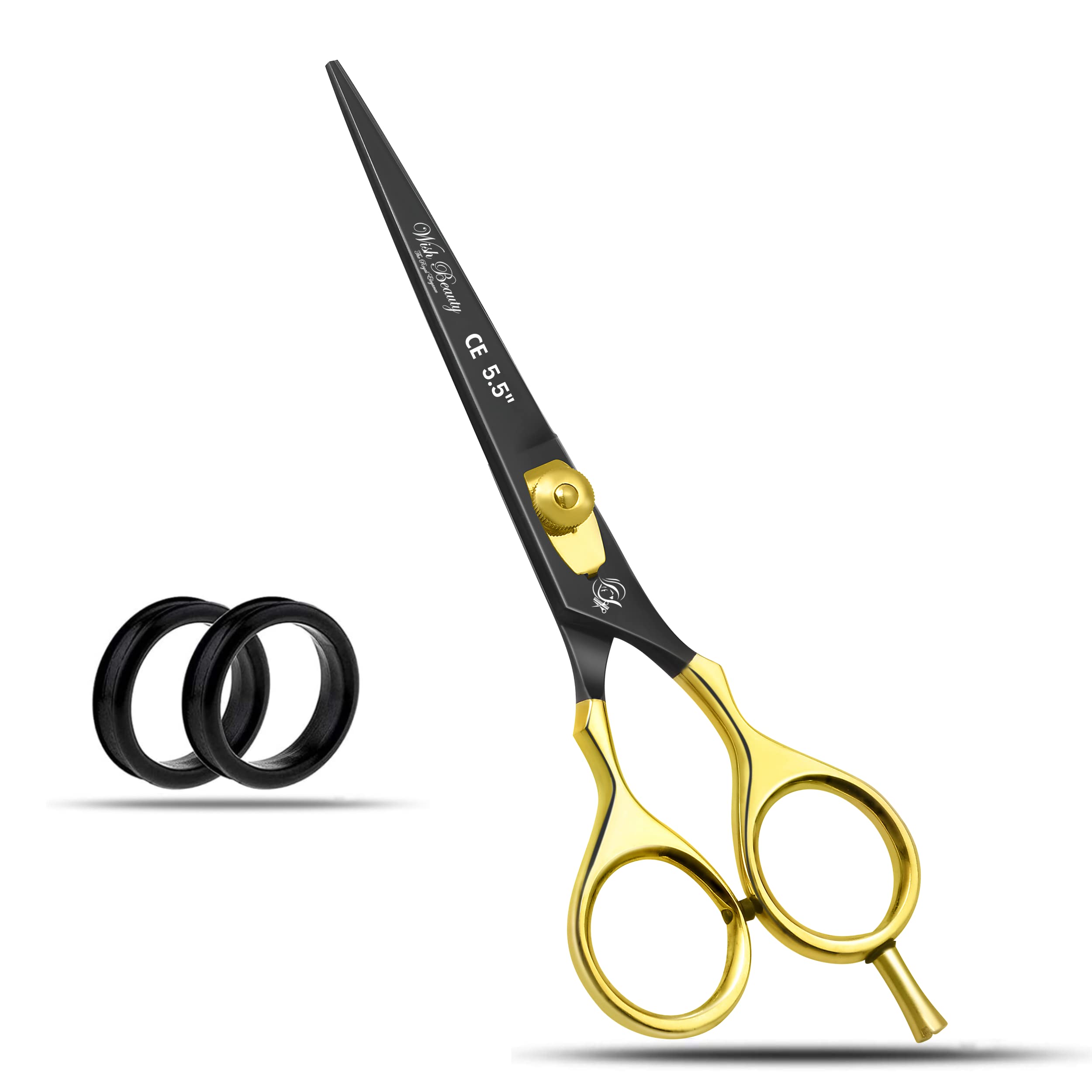 Wishbeauty 5.5" Professional Scissor for Hair Cutting, Hair Dressing Thinning Shear Scissors UK Shears for Hair Cutting Barber Scissors for Professionals