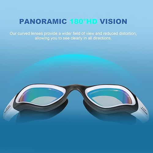 Miniatura 2 de EXP VISION Gafas de natación para adultos, gafas de natación antivaho para mujeres y hombres, sin fugas, gafas de agua de triatlón