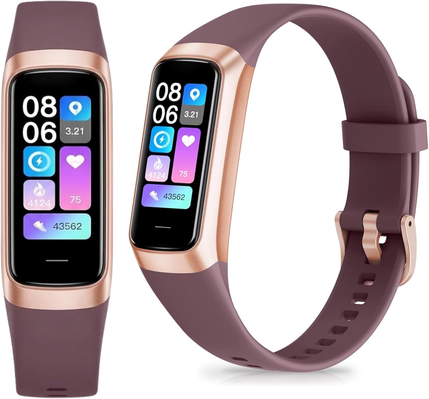 Fixonix Fitness Tracker Watch (Bordeaux)