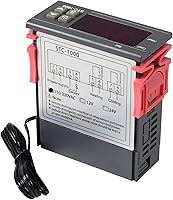 Vista 5 de UMLIFE 2 Pack STC-1000 10A DC 12V Controlador de temperatura digital LED, termostato con interruptor de control, 2 salidas de relé y sensores