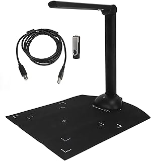 Document Camera Scanner, 10MP CMOS A3 A4 Book Document Scanner with LED Light, OCR USB Portable Document Camera Overhead Scanner for Teachers PDF