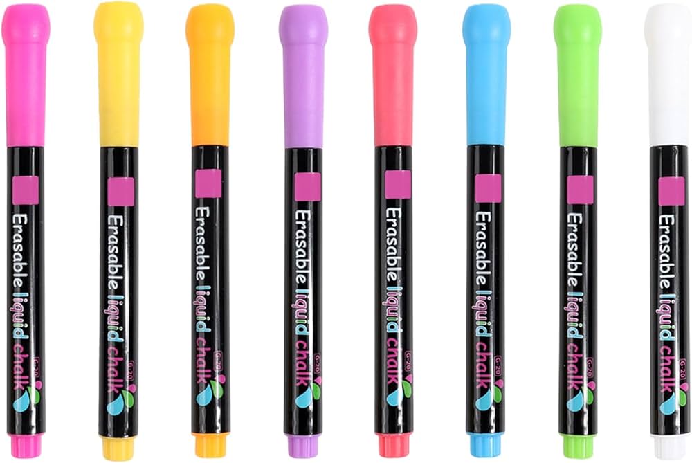 Amazon.co.jp: aninako 黒板用 ボードマーカー 細字 8本セット