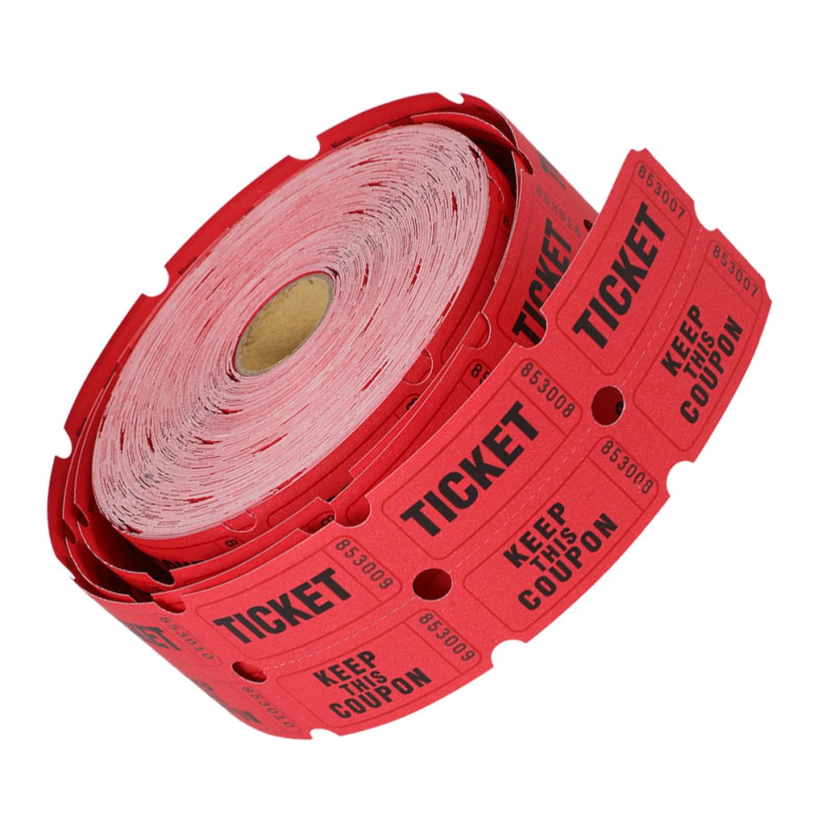Rouleau Billets Tombola Évite les Doublons 2000 Pièces Papier Rouge Facile à Stocker