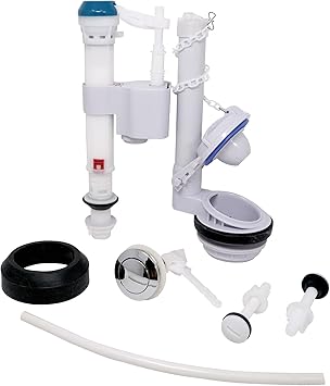 Toilet Repair Kit All-in-One Toilet Guts with 2 Inch Flush Valve Toilets, Universal Design, High-Performance Flapper, Fill Valve, Tank to Bowl Gasket, Toilet Handle