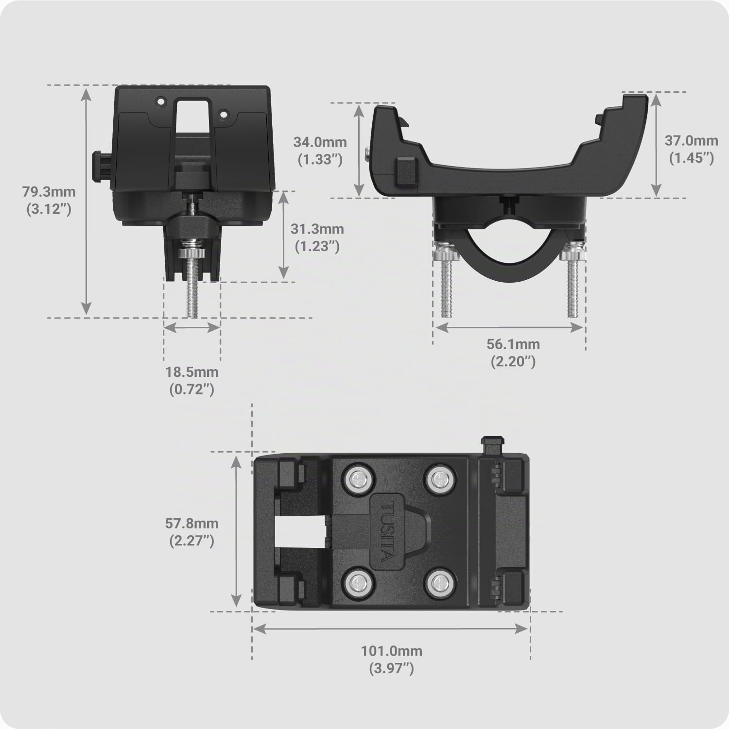 TUSITA Support GPS pour Vélo Compatible avec Garmin Montana 700 700i 710 710i 750i 760i - Accessoires pour Guidon
