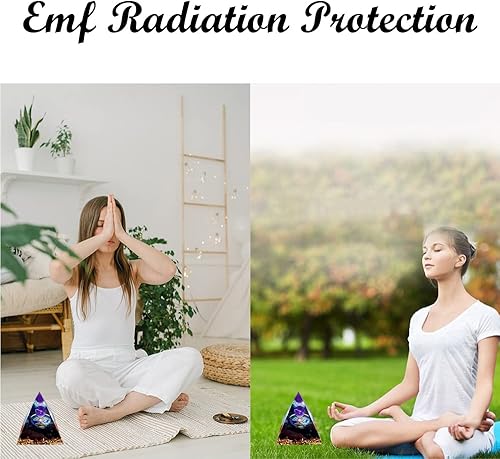 Miniatura 6 de Pirámide de obsidiana, cristales de esfera de amatista extra grandes, pirámides de orgonita, cuarzo aura, árbol de la vida, pirámides de orgonita,