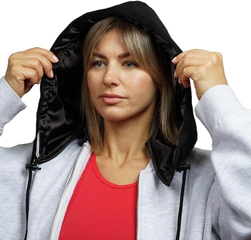 Cabeau Nap Now - Sudadera con capucha negra - Una sudadera con capucha ajustable con un puente nasal ajustable para bloquear la luz, Sudadera con