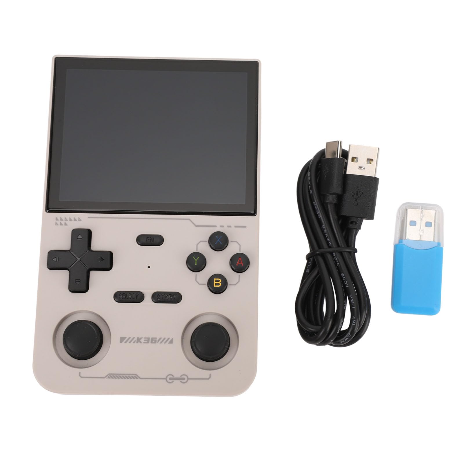 Przenośna Konsola do Gier Retro Konsole do Gier z 3,5-calowym Kolorowym Ekranem IPS, Podwójnym Joystickiem 3D Retro Konsola do Gier Typu Open Source 3500 MAh Bateria 640x480