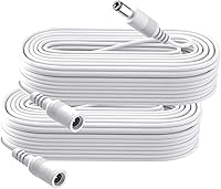 Vista 12 de Cable de extensión de alimentación CC de 33 pies 32.8 ft de 0.217 in x 0.083 in, cable de extensión de 12 V/24 V para cámaras de seguridad CCTV