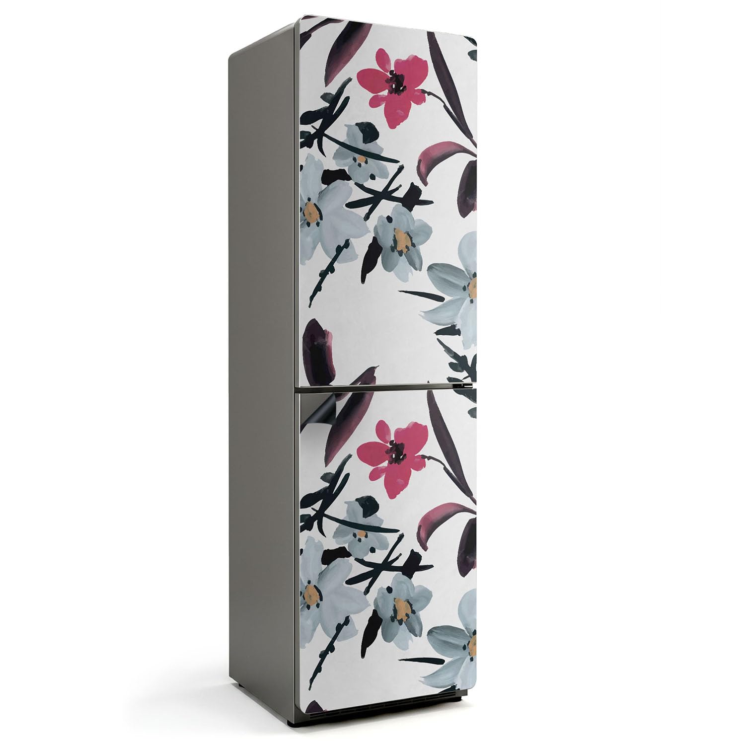 Tapis magnétique 60x205 cm cuisine au motif floral fin mat
