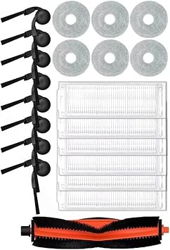 Compatible With Xiaomi S40 PRO & OV71GL Robot Vacuum Cleaner - ASWUT Replacement Parts Main Side Brush + Mop Cloth + Filter, Spare Accessories