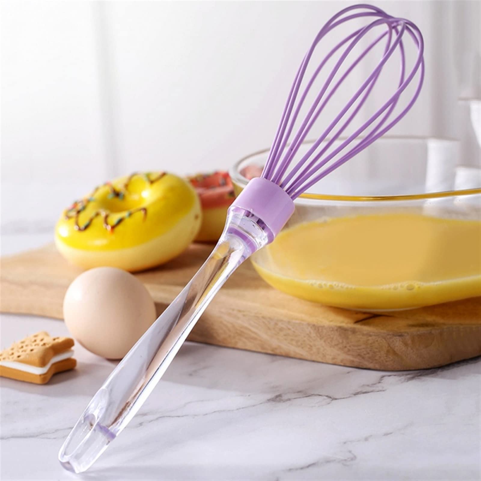 Fouet de cuisine WHIQUAGE D'EG-SILICONE MOULAGE Pouce d'œuf Cuisine Cuisine Silicone Fil Fouet Ballon Fouet Miluet Oeuf Oeuf Mélangez les outils de cuisine Fouets pour la cuisine (Color : A)
