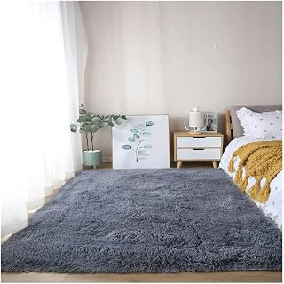 Alfombra de felpa para decoración de sala de estar, decoración de habitación de los niños, alfombra gruesa para dormitorio, color rosa (5,160 x 230 cm)