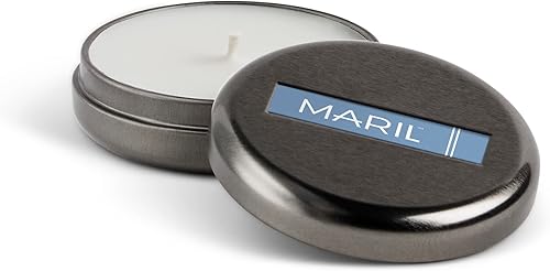 Miniatura 8 de MARIL Vela perfumada de cera de soja y vidrio vertido de 8 onzas, lavanda y salvia blanca