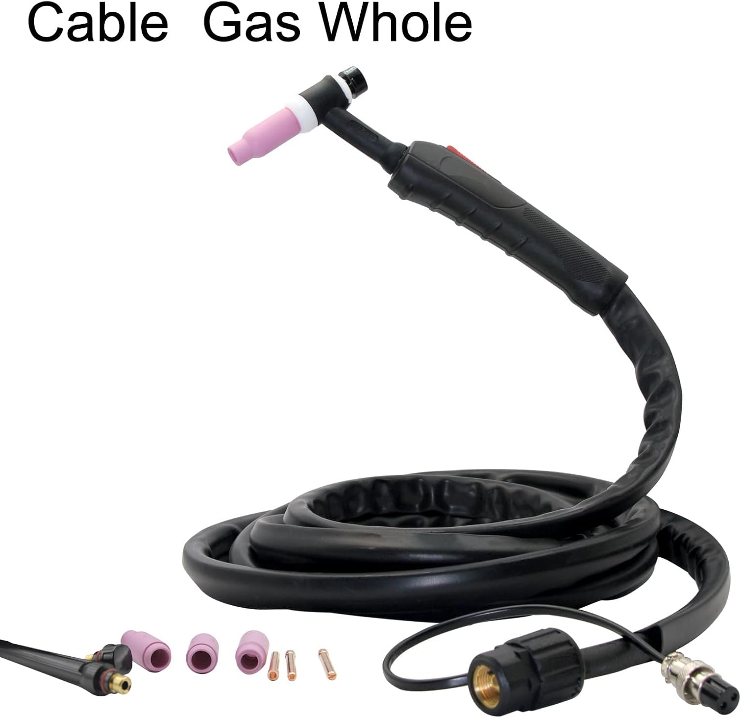 WP17F Air-Cooled Tig Torch With 13FT Cable Plug 16M-2 M16*1.5 Connector (WP17F European black handle)